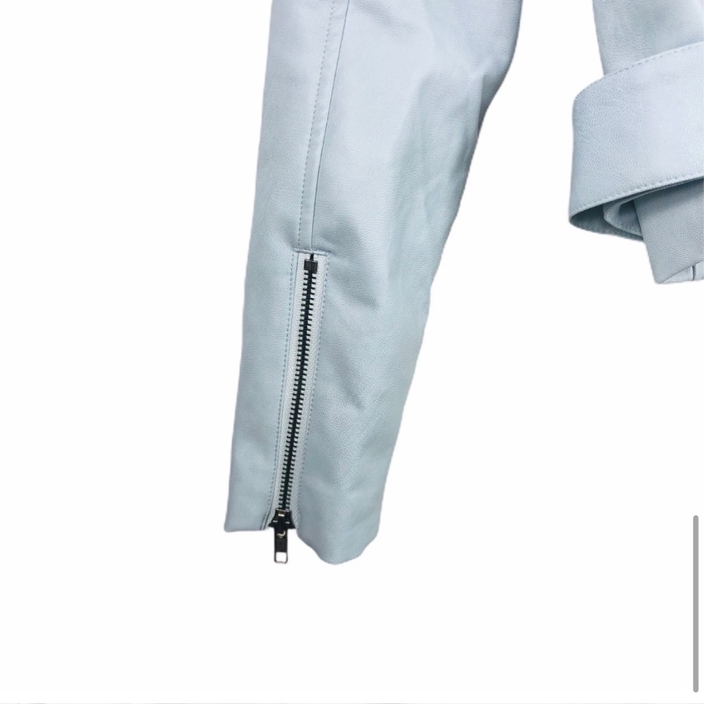 Wild Honey Women Light Blue Vegan Leather Moto - Picture 8 of 13